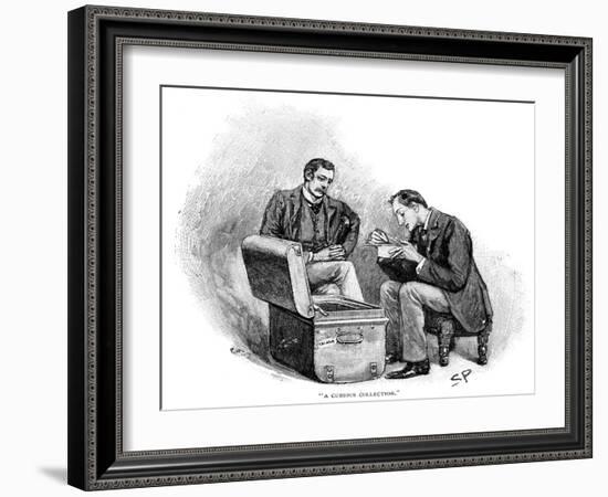 The Adventure of the Musgrave Ritual, Sherlock Holmes Going Through the Mememtoes of Old Cases-Sidney E Paget-Framed Giclee Print