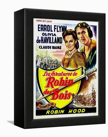 The Adventures of Robin Hood, Belgian Movie Poster, 1938-null-Framed Stretched Canvas