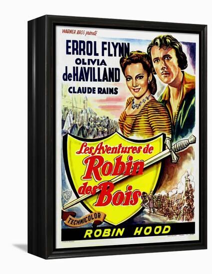 The Adventures of Robin Hood, Belgian Movie Poster, 1938-null-Framed Stretched Canvas