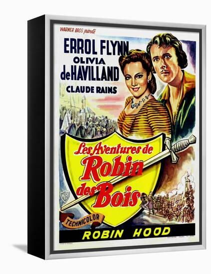 The Adventures of Robin Hood, Belgian Movie Poster, 1938-null-Framed Stretched Canvas