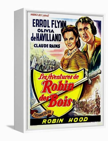 The Adventures of Robin Hood, Belgian Movie Poster, 1938-null-Framed Stretched Canvas