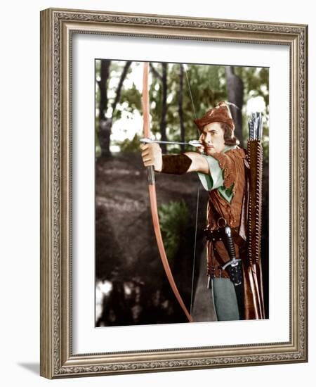 THE ADVENTURES OF ROBIN HOOD, Errol Flynn, 1938-null-Framed Photo