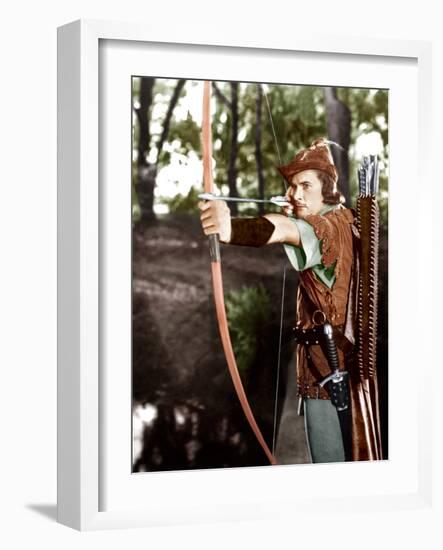 THE ADVENTURES OF ROBIN HOOD, Errol Flynn, 1938-null-Framed Photo