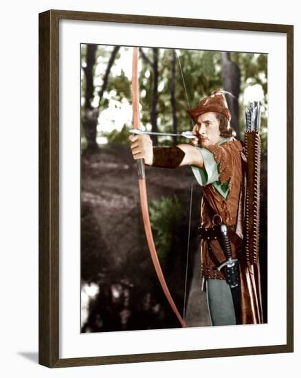 THE ADVENTURES OF ROBIN HOOD, Errol Flynn, 1938-null-Framed Photo