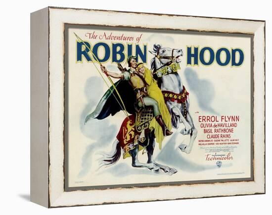 The Adventures of Robin Hood, Errol Flynn, Olivia DeHavilland, 1938-null-Framed Stretched Canvas