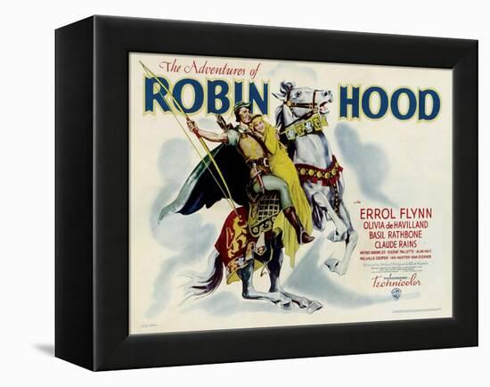 The Adventures of Robin Hood, Errol Flynn, Olivia DeHavilland, 1938-null-Framed Stretched Canvas