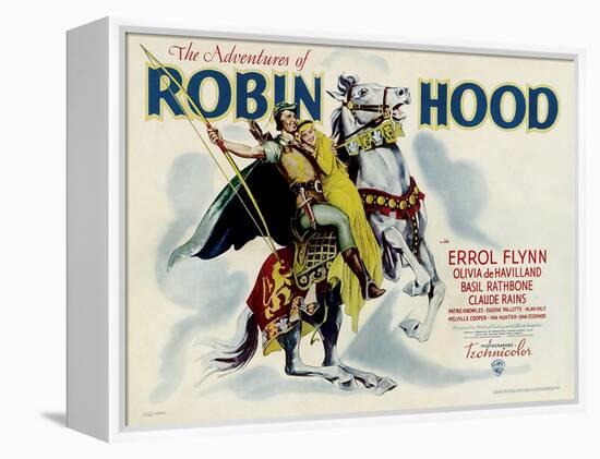 The Adventures of Robin Hood, Errol Flynn, Olivia DeHavilland, 1938-null-Framed Stretched Canvas