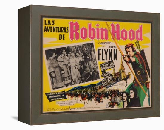 The Adventures of Robin Hood, Mexican Movie Poster, 1938-null-Framed Stretched Canvas