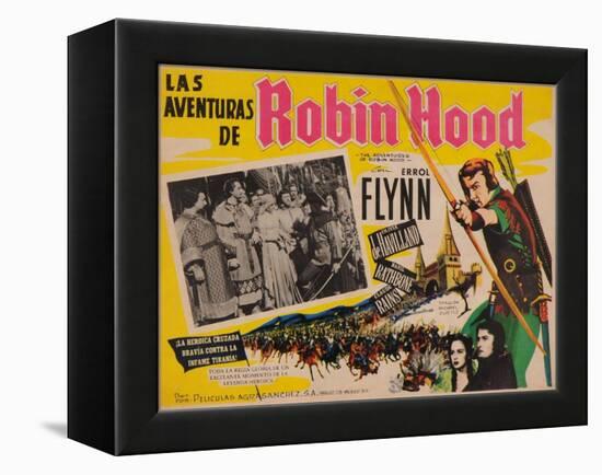 The Adventures of Robin Hood, Mexican Movie Poster, 1938-null-Framed Stretched Canvas