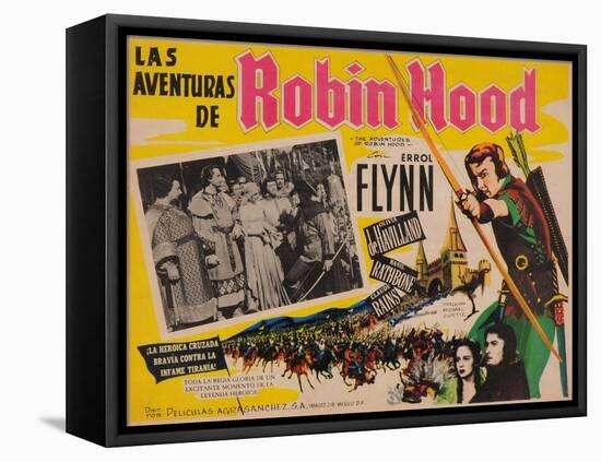 The Adventures of Robin Hood, Mexican Movie Poster, 1938-null-Framed Stretched Canvas