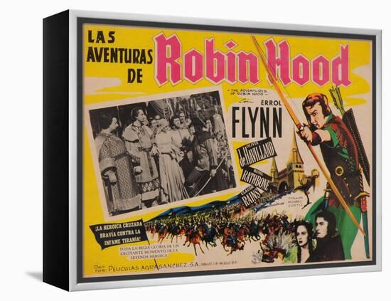 The Adventures of Robin Hood, Mexican Movie Poster, 1938-null-Framed Stretched Canvas