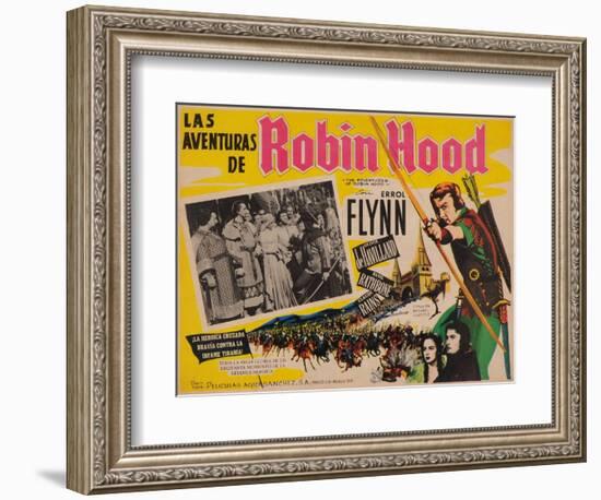 The Adventures of Robin Hood, Mexican Movie Poster, 1938-null-Framed Premium Giclee Print