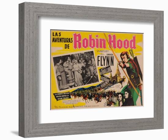 The Adventures of Robin Hood, Mexican Movie Poster, 1938-null-Framed Premium Giclee Print