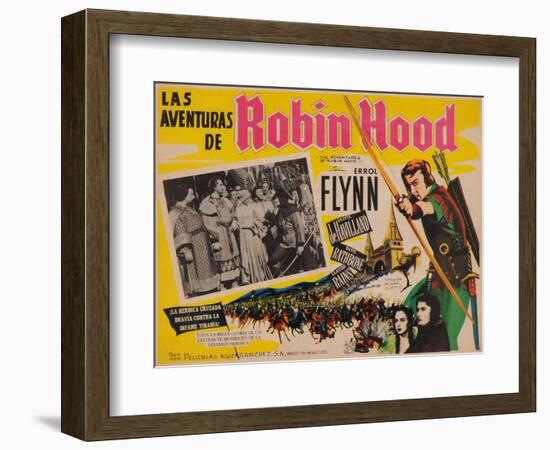 The Adventures of Robin Hood, Mexican Movie Poster, 1938-null-Framed Premium Giclee Print