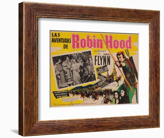 The Adventures of Robin Hood, Mexican Movie Poster, 1938-null-Framed Premium Giclee Print