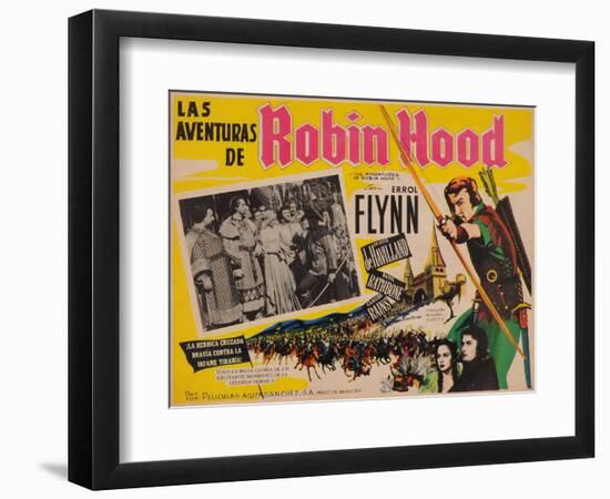 The Adventures of Robin Hood, Mexican Movie Poster, 1938-null-Framed Premium Giclee Print