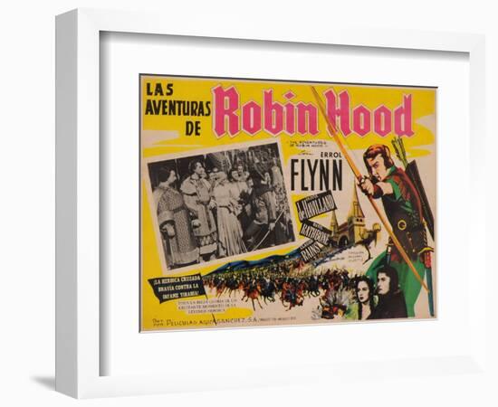 The Adventures of Robin Hood, Mexican Movie Poster, 1938-null-Framed Premium Giclee Print