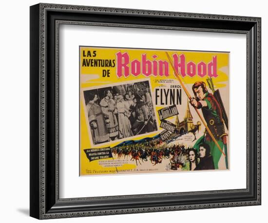 The Adventures of Robin Hood, Mexican Movie Poster, 1938-null-Framed Premium Giclee Print