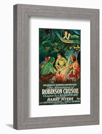 The Adventures Of Robinson Crusoe - 1922-null-Framed Giclee Print