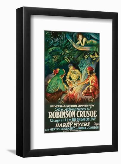 The Adventures Of Robinson Crusoe - 1922-null-Framed Giclee Print