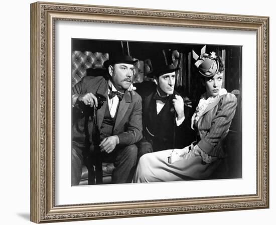 THE ADVENTURES OF SHERLOCK HOLMES, 1939 directed by ALFRED WERKER Nigel Bruce, Basil Rathbone and I-null-Framed Photo