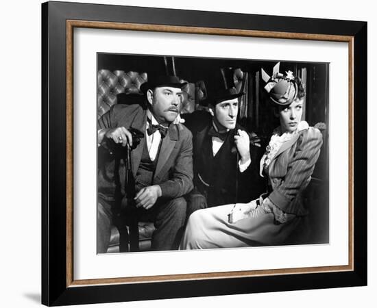 THE ADVENTURES OF SHERLOCK HOLMES, 1939 directed by ALFRED WERKER Nigel Bruce, Basil Rathbone and I-null-Framed Photo