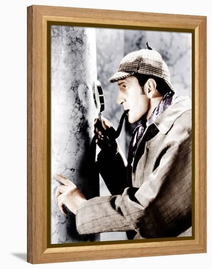 The Adventures of Sherlock Holmes, Basil Rathbone, 1939-null-Framed Stretched Canvas