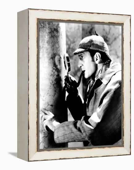 The Adventures of Sherlock Holmes, Basil Rathbone as Sherlock Holmes, 1939-null-Framed Stretched Canvas