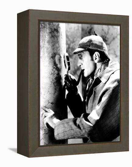 The Adventures of Sherlock Holmes, Basil Rathbone as Sherlock Holmes, 1939-null-Framed Stretched Canvas
