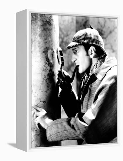 The Adventures of Sherlock Holmes, Basil Rathbone as Sherlock Holmes, 1939-null-Framed Stretched Canvas