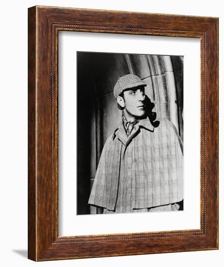 The Adventures of Sherlock Holmes, Basil Rathbone, Directed by Alfred L. Werker, 1939-null-Framed Photographic Print