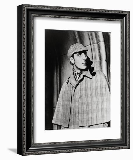 The Adventures of Sherlock Holmes, Basil Rathbone, Directed by Alfred L. Werker, 1939-null-Framed Photographic Print