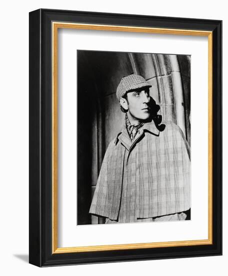 The Adventures of Sherlock Holmes, Basil Rathbone, Directed by Alfred L. Werker, 1939-null-Framed Photographic Print