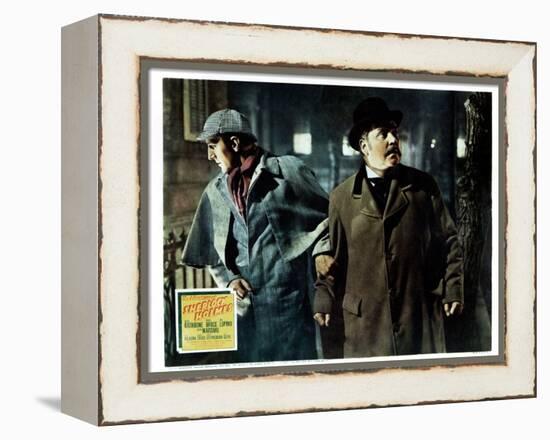 The Adventures of Sherlock Holmes, from Left, Basil Rathbone, Nigel Bruce, 1939-null-Framed Stretched Canvas