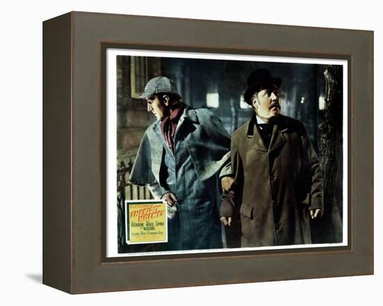 The Adventures of Sherlock Holmes, from Left, Basil Rathbone, Nigel Bruce, 1939-null-Framed Stretched Canvas