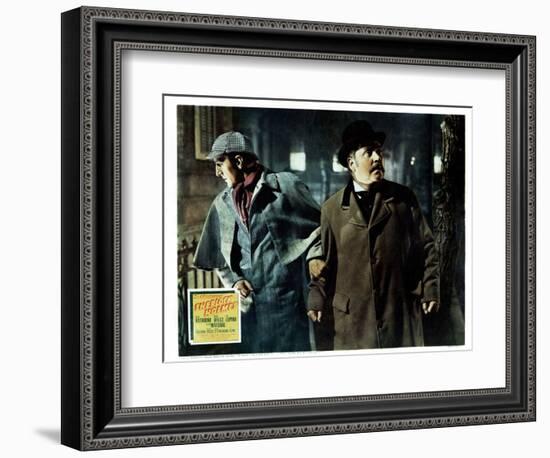 The Adventures of Sherlock Holmes, from Left, Basil Rathbone, Nigel Bruce, 1939-null-Framed Premium Giclee Print