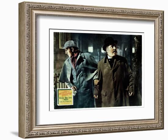 The Adventures of Sherlock Holmes, from Left, Basil Rathbone, Nigel Bruce, 1939-null-Framed Art Print