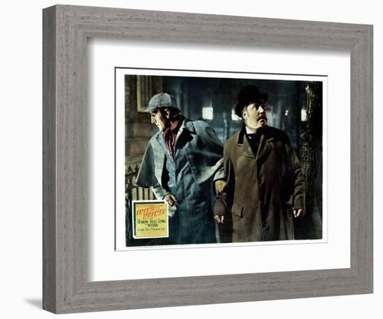 The Adventures of Sherlock Holmes, from Left, Basil Rathbone, Nigel Bruce, 1939-null-Framed Art Print