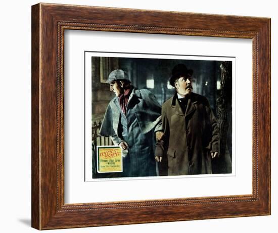 The Adventures of Sherlock Holmes, from Left, Basil Rathbone, Nigel Bruce, 1939-null-Framed Art Print