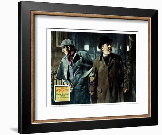 The Adventures of Sherlock Holmes, from Left, Basil Rathbone, Nigel Bruce, 1939-null-Framed Art Print