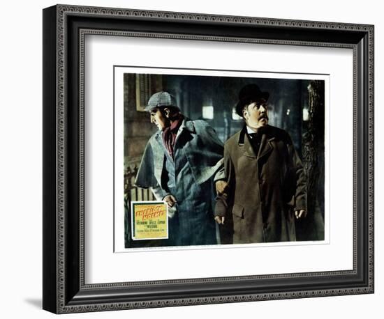 The Adventures of Sherlock Holmes, from Left, Basil Rathbone, Nigel Bruce, 1939--Framed Art Print