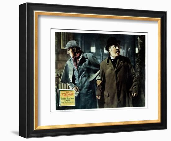 The Adventures of Sherlock Holmes, from Left, Basil Rathbone, Nigel Bruce, 1939-null-Framed Art Print