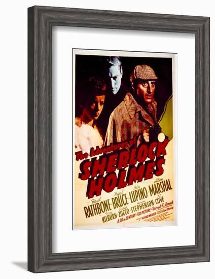 The Adventures of Sherlock Holmes - Movie Poster Reproduction-null-Framed Photo