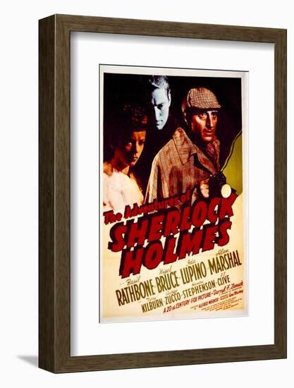 The Adventures of Sherlock Holmes - Movie Poster Reproduction-null-Framed Photo