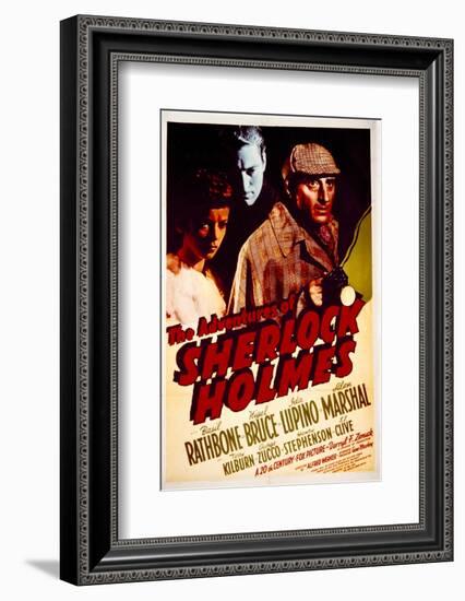 The Adventures of Sherlock Holmes - Movie Poster Reproduction-null-Framed Photo