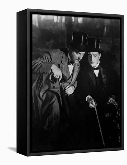 The Adventures Of Sherlock Holmes, Nigel Bruce, Basil Rathbone, 1939-null-Framed Stretched Canvas