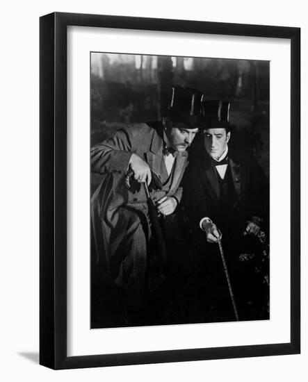 The Adventures Of Sherlock Holmes, Nigel Bruce, Basil Rathbone, 1939-null-Framed Photo