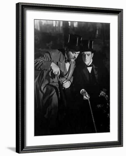 The Adventures Of Sherlock Holmes, Nigel Bruce, Basil Rathbone, 1939-null-Framed Photo