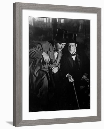 The Adventures Of Sherlock Holmes, Nigel Bruce, Basil Rathbone, 1939-null-Framed Photo