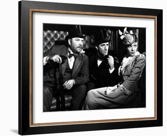 The Adventures Of Sherlock Holmes, Nigel Bruce, Basil Rathbone, Ida Lupino, 1939-null-Framed Photo